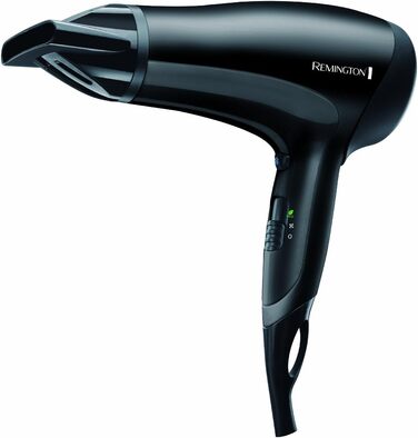 Фен Remington Power Dry D3010 Basic: іонний, 2000 Вт, компактний, з насадкою для укладки