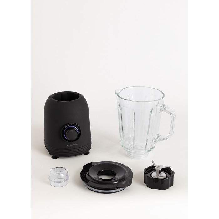 CREATE/BLENDER MATTE/American Style Stab Mixer Black / 2 Speeds, 1.5L Capacity, Safety System, 1m Cord, 4 Stainless Steel Blades, 800W Black BLENDER MATTE