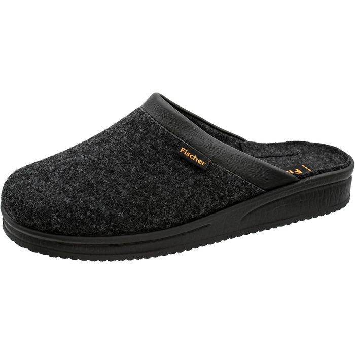Чоловічі домашні тапочки Fischer Karomuster 204602, 44 EU, чорний/антрацит