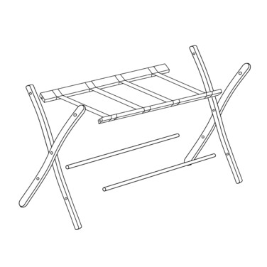 Relaxdays Folding Suit Stand - Wood
