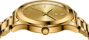 Чоловічий годинник LN LENQIN з вологозахистом, сталевий браслет, кварцовий механізм, аналоговий годинник для чоловіків, люкс, золотий