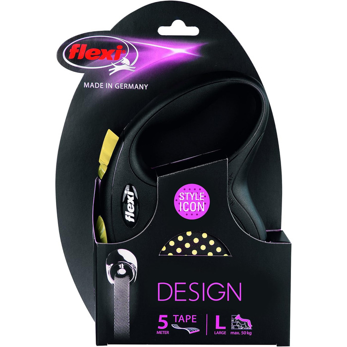 Гнучкий поводок для собак Flexi Design, 5 м, зелений, до 50 кг