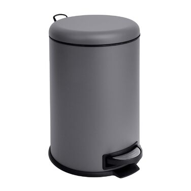 Сміттєве відро SVITA T20 з нержавіючої сталі, 20 літрів, з педаллю, сірого кольору