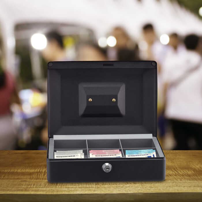 Relaxdays Cash Box with 2 Keys