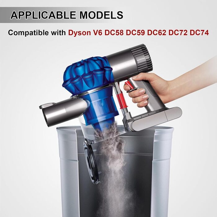 Замінник пилозбірника OMYOPY для пилососів Dyson V6 DC58 DC59 DC62 DC74 (965660-01) з фільтром, сумісний з однією моделлю