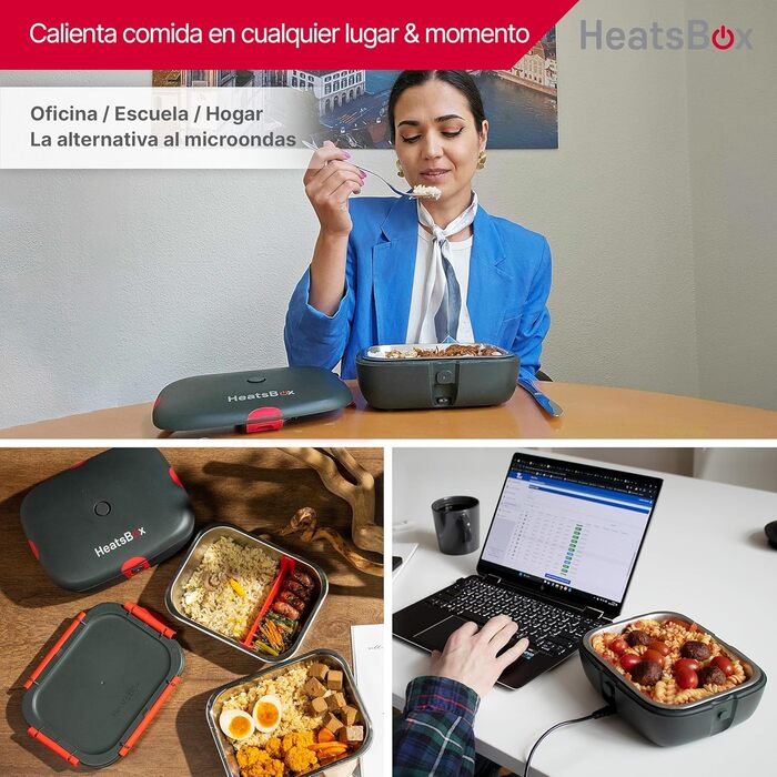 Електрична термобокс Faitron HeatsBox Style, 90 Вт: підігрів їжі для дорослих та дітей, з нержавіючою сталею та герметичним кришкою