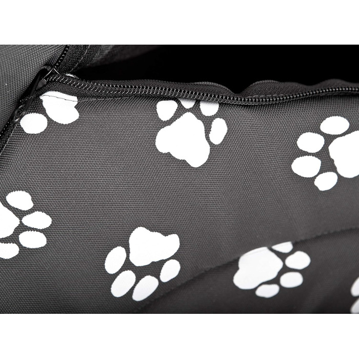 Будинок для собак та котів HobbyDog - 60x55x60 см, сірий з білими лапками