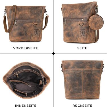 Сумка через плече Berliner Bags Siena Vintage з натуральної шкіри (Earth) - жіноча сумка-месенджер середнього розміру