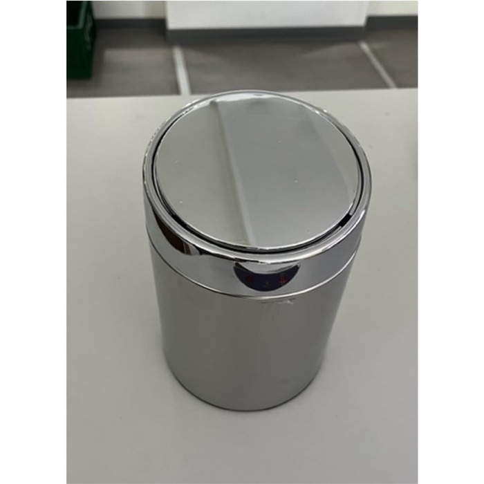 WENKO Maximex Tabletop and Cosmetic Container with Sensor 0.8 L Chrome, opens & closes touchlessly, stainless steel, with removable inner container, Ø 12 x 18 cm