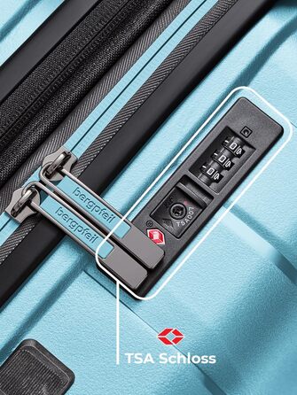 Чемодан середнього розміру з жорстким корпусом | Розкладний валіза-тележка 45 x 27 x 66 см з високоякісного поліпропілену | Унісекс, вага 3,7 кг | Подвійні колеса & TSA-замок (Travel) | Відділення для ноутбука (55 см)
