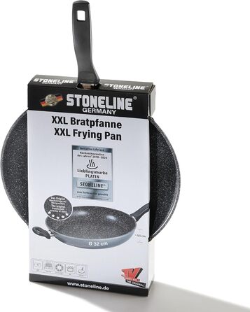 Сковорода STONELINE 16 см з антипригарним покриттям (камінь), для індукційних плит, алюмінієва, чорна
