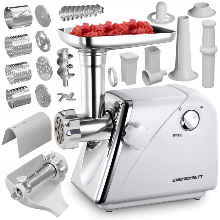 М'ясорубка Bergner 590695202037812121, сріблястий/сірий, 1200 Вт