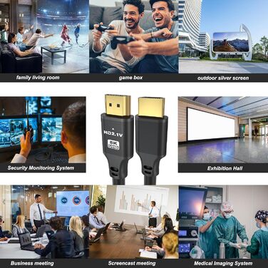 HDMI кабель 4K 1M (золотий): підтримка 4K@60Hz, 18Gbps, Ultra HD, Ethernet, Audio Return, 3D, HDR, ARC, сумісний з Xbox, PS5/PS4, HDTV, Laptop