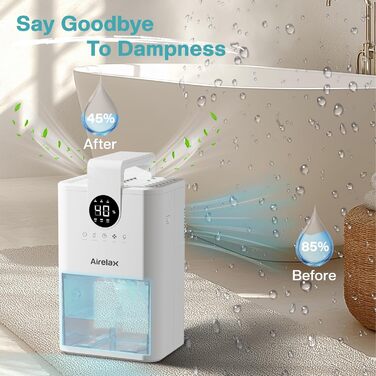 Електричний осушувач повітря Airelax 1000 мл з автовимкненням, тихий, для підвалу, спальні, ванної кімнати