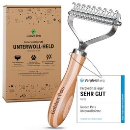 Щітка для підшерстка собак та котів, бамбукова, M-L | TESTURTEIL SEHR GUT