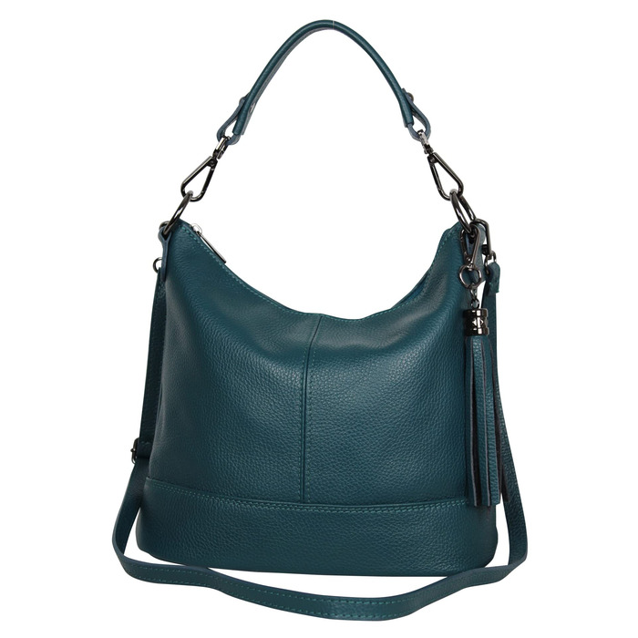 Сумка жіноча AmbraModa GLX09 шкіряна через плече (Petrol) - оригінал