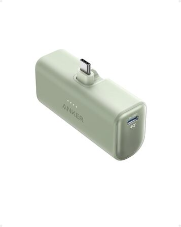 Powerbank Anker Nano 5000mAh 22.5W з USB-C, сумісний з iPhone, Galaxy, Huawei, iPad, AirPods (Білий/Зелений)