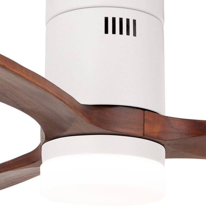 Вентилятор стельовий WINDCALM M з ABS корпусом, деревоподібні крила, Wi-Fi, пульт, 40W, Ø132cm, 6 швидкостей, таймер, DC-двигун, літньо-зимовий режим, з підсвічуванням