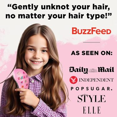 Щітка для волосся Lily England (Peachy Pink) для розчісування та створення салонних зачісок. Підходить для тонкого, густого, кучерявого, сухого та мокрого волосся, а також для дітей.
