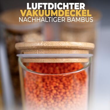 Скляні банки для зберігання з кришкою, кутові, 8 шт. - об'єм 5,2 л, посилена скляна тара, герметичні контейнери для продуктів, кухонні органайзери (5 шт. - круглі)