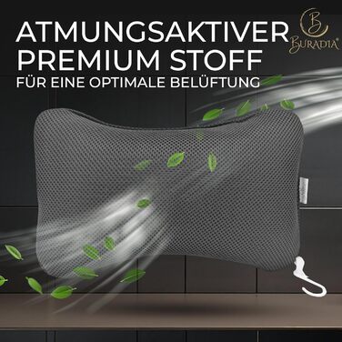 Подушка для ванни з сіткою для прання - Максимальний комфорт та релаксація з Air Mesh технологією. Подушка для ванни з 4 міцними присосками. Підтримка шиї/голови (Сірий)