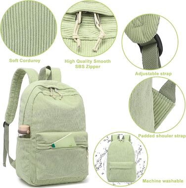 BTOOP Рюкзак унісекс 0122 (1 шт) 17' - трав'яний зелений