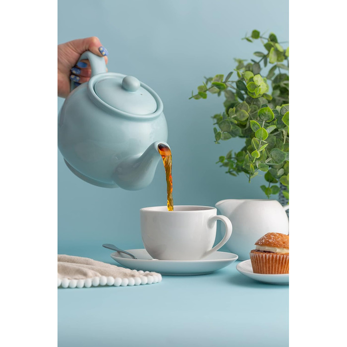 Чайник Price & Kensington з кераміки, 1,1 л, на 6 чашок, пастельний блакитний