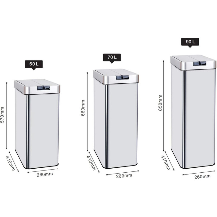 Автоматичний сміттєвий бак SILVERLAKE (70 л) з Європейським сертифікатом