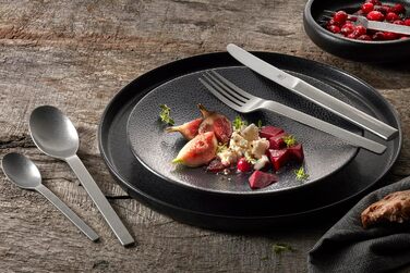 ZWILLING 1027162 Minimal Cutlery Set, 68-Piece, for 12 People, 18/10 Stainless Steel, Vintage-Style Dinner Cutlery, Hammered, Dishwasher-Safe, Silver