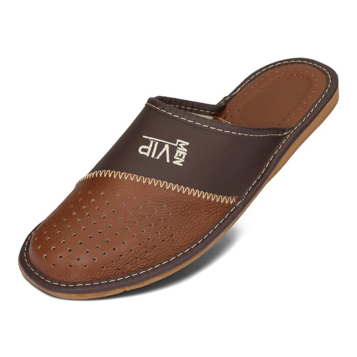 Чоловічі домашні капці BeComfy Leder з вишивкою 