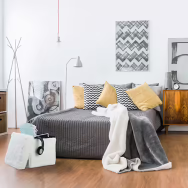 Relaxdays Seat Cube з хутром