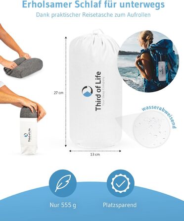 Ортопедична подушка для шиї ONDA, м'яка подорожня подушка з memory foam для літака, авто, дітей і дорослих, проти болю в шиї, гіпоалергенна
