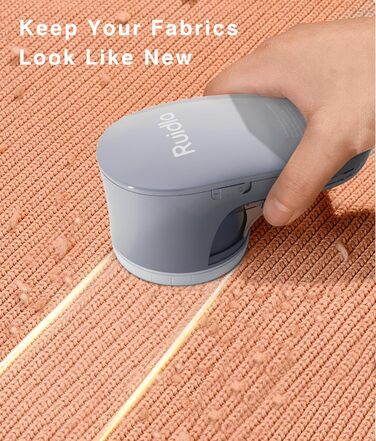 Електричний видалення ворсу для одягу: видалення ворсу з одягу з 6 змінних лез з нержавіючої сталі (сірий)