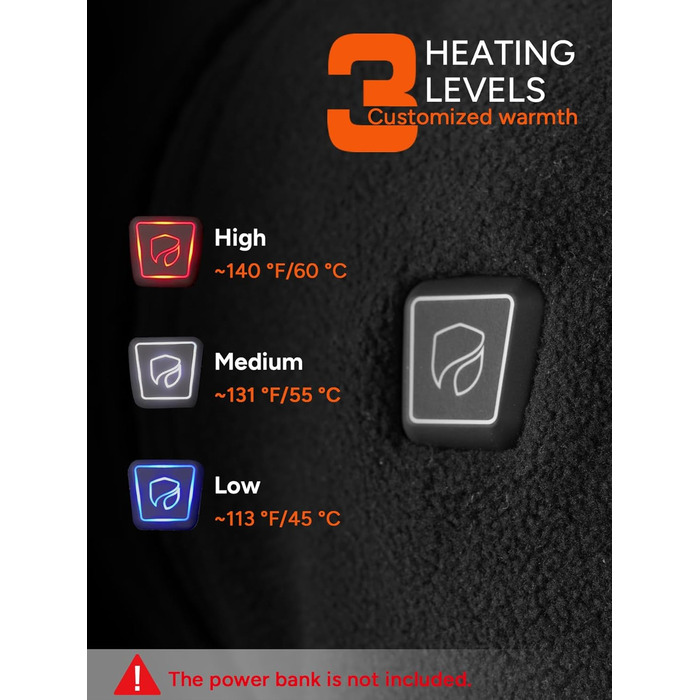 Електрична гріюча жилетка Dr. Prepare для чоловіків та жінок, унісекс, з акумулятором, XL, флісова (без Powerbank)