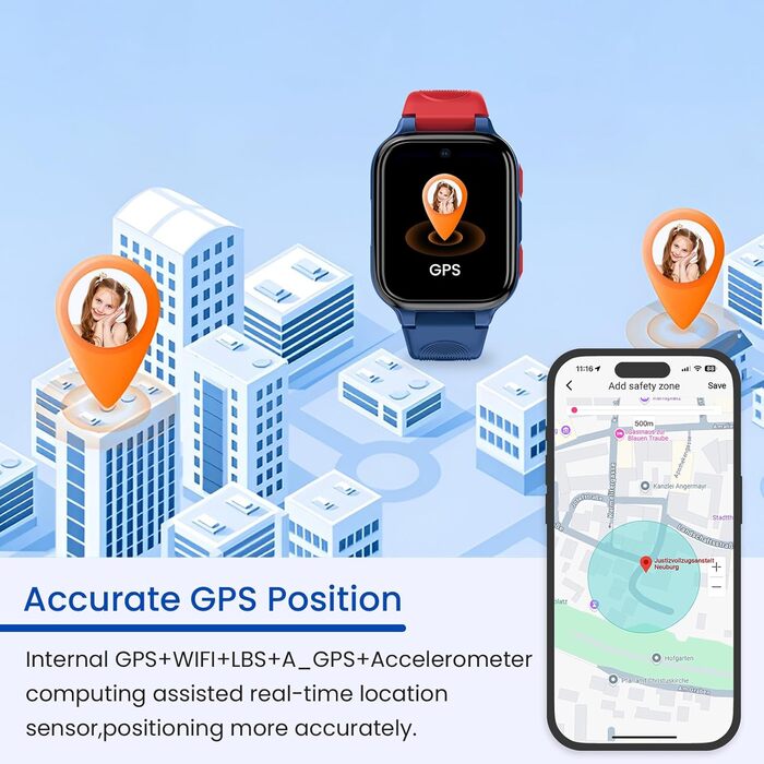 Дитячий розумний годинник LAGENIO K9 4G з GPS, AMOLED, 1.78