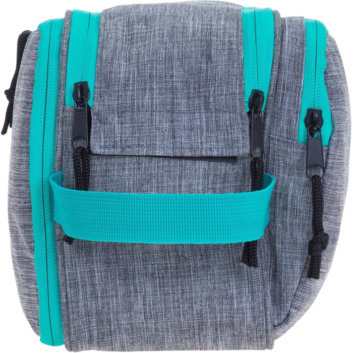 Туалетна сумка-органайзер для подорожей Elephant: велика, водонепроникна, сіро-бірюзова