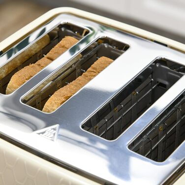 Набір чайник та тостер HOMCOM 1.7L, 4 тости, 7 рівнів підсмажування, автоматичне вимкнення, розморожування, підігрів, піддон для крихт, бежевий