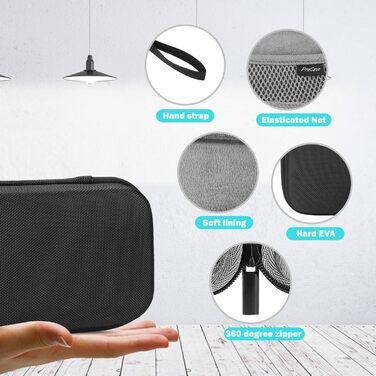 Чохол для SSD накопичувачів ProCase: SanDisk Extreme PRO/Portable SSD, Crucial X8 Portable SSD (Чорний)