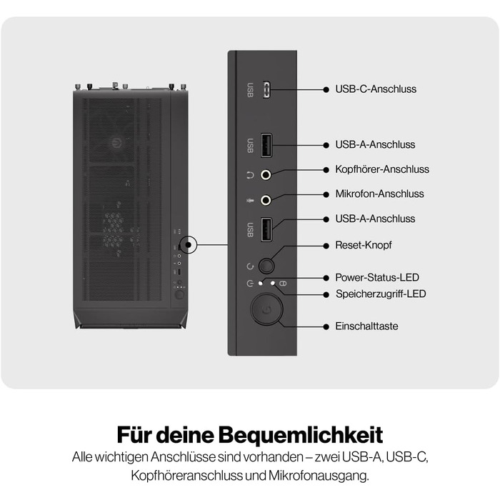 Корпус для ПК ENDORFY Arx 500 ARGB, загартоване скло, 4x140мм ARGB вентилятори