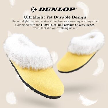 Жіночі халапи DUNLOP Plüsch, пантофи з антиковзкою підошвою, 37-41, 38 EU, гірчичний