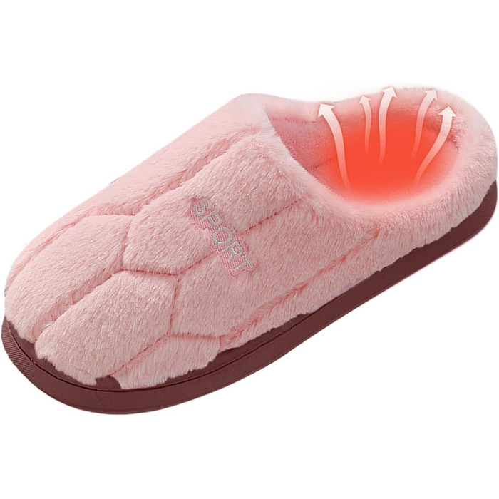 Жіночі плюшеві шльопанці, теплі фетрові тапочки-шльопанці, 36-45 (36/37 EU, Z001 Рожевий)