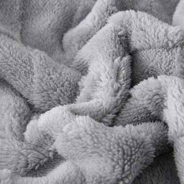 Плед Gracelife Sherpa з м'якого флісу, великий, теплий, 150 x 200 см, сірий (A01)