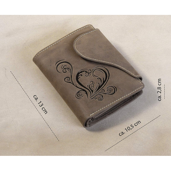 Жіночий гаманець Harry's Collection у вінтажному стилі з сердечком, спеціальна серія, універсальний розмір, темно-коричневий