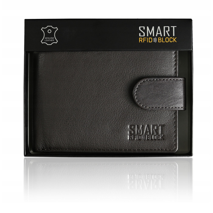 Чоловічий гаманець Koruma з натуральної зернистої шкіри, коричневий