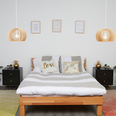 Relaxdays Nightstand with 2 Drawers