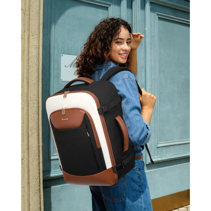 Чорний жіночий рюкзак OVEVOOK для подорожей та ділових поїздок (XL, 39л, водонепроникний)