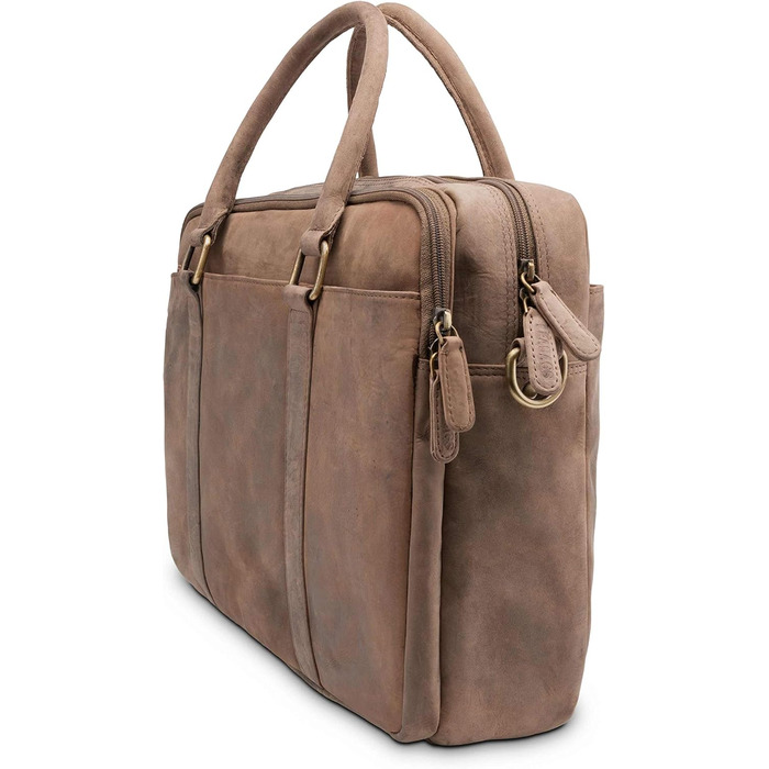 Сумка для ноутбука Leabags Leder Aktentasche чоловіча шкіряна 16