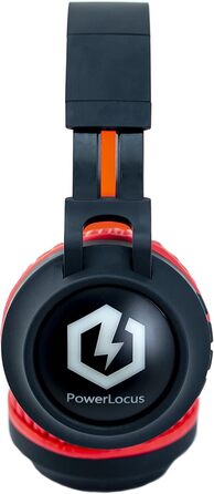 Дитячі навушники PowerLocus Bluetooth Over-Ear з обмеженням гучності 85dB, LED-підсвічуванням, складні, HD Stereo, з мікрофоном для телефону, планшета, ПК, TV (Червоний)