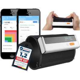 TIGA-MED Armfit Plus: тонометр на плече з Bluetooth, EKG-діагностика, монітор серцевого здоров'я, додаток для iOS та Android