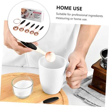 Cieeo Measuring Spoon Set in Rose Gold Kitchen/Baking Utensils Stainless Steel Spoons for Dry and Liquid Ingredients, Home Use, Spoons with Engraved Handle, Stackable Storage
